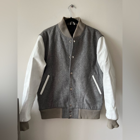 MKI MIYUKI ZOKU GREY/WHITE CLASSIC VARSITY JACKET - Picture 4 of 16